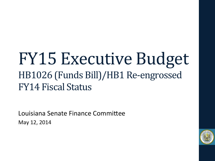 fy15 executive budget