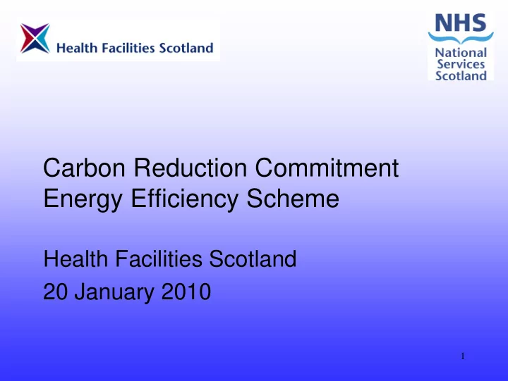carbon reduction commitment energy efficiency scheme
