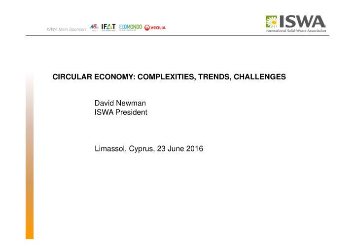 circular economy complexities trends challenges david