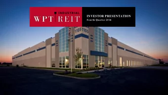 INVESTOR PRESENTATION  Fourth Quarter 20 16  1  Forward-Looking Statements  This presentation