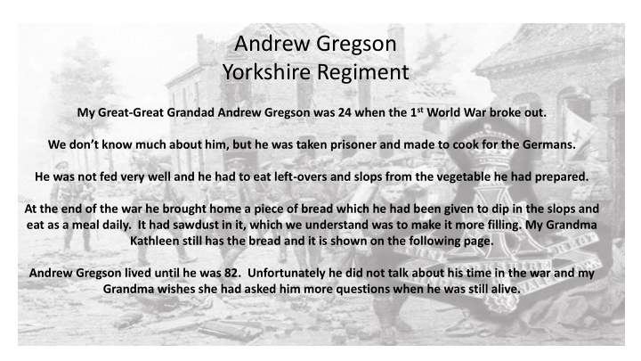 andrew gregson yorkshire regiment