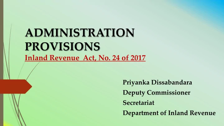 administration