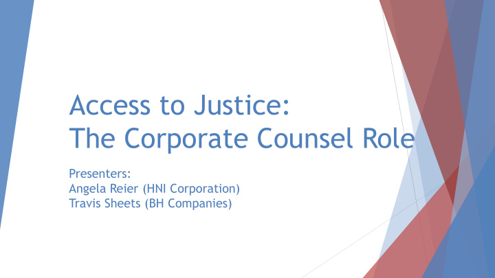 the corporate counsel role