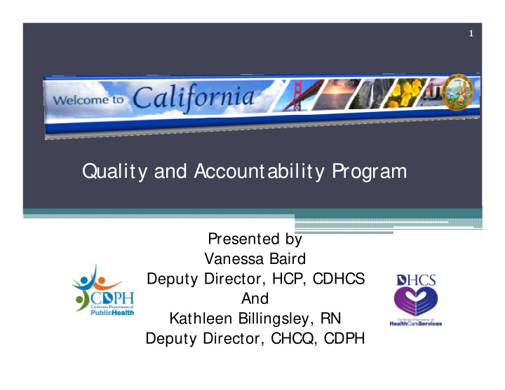 quality and accountability program