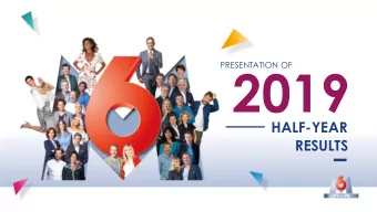 2019  HALF-YEAR  RESULTS  STATEMENTS  CONTAINED  IN  THIS  DOCUMENT,  PARTICULARLY  THOSE