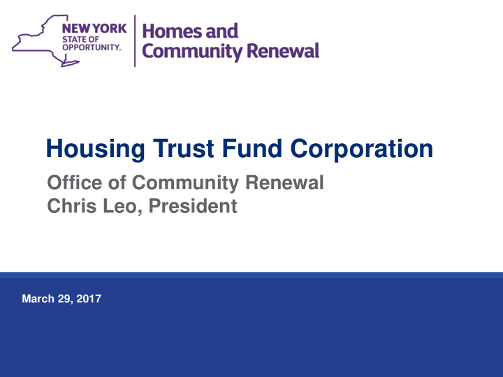 housing trust fund corporation