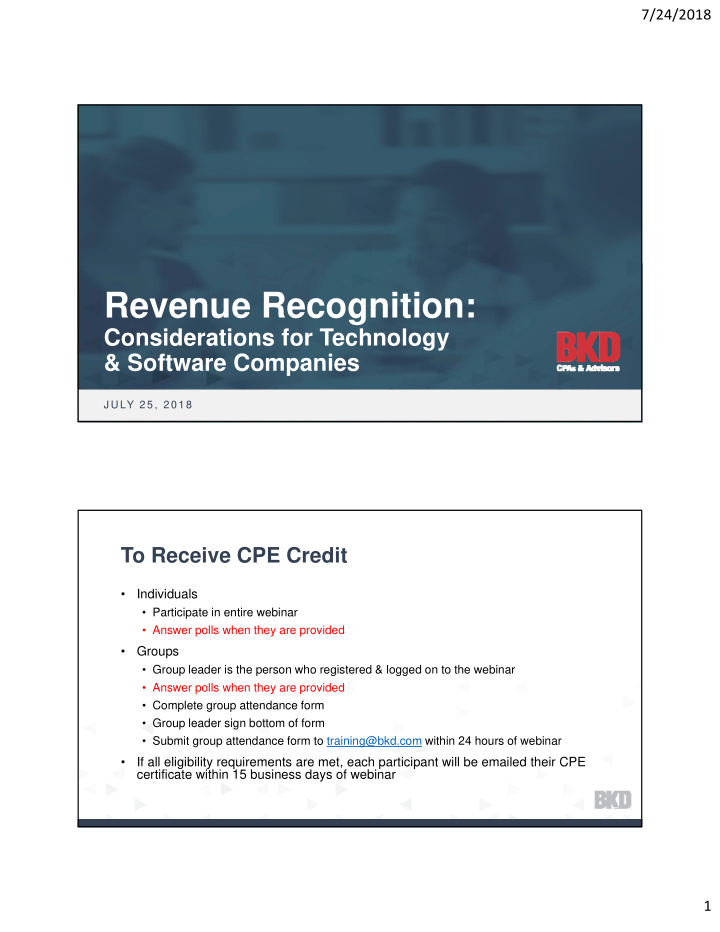 revenue recognition