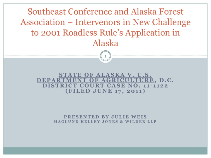 southeast conference and alaska forest association