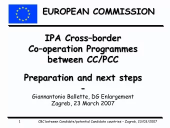 IPA Cross  border  border  IPA Cross  Co  operation Programmes  operation Programmes