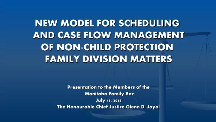 new model for scheduling and case flow management of non