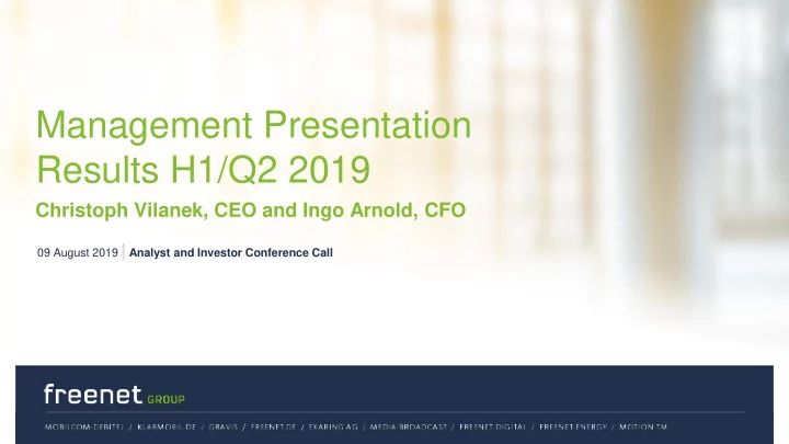 management presentation