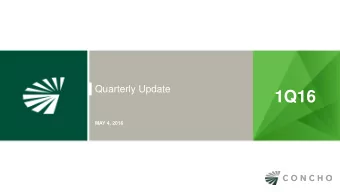 1Q16  MAY 4, 2016  Forward-Looking Statements and Other Disclaimers  This presentation contains