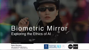 Biometric Mirror  Exploring the Ethics of AI  Photo AFP/Getty Images  Niels Wouters