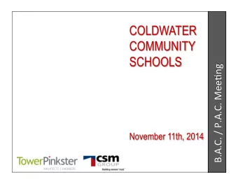 November 11th, 2014  Jefferson Elementary Addition / Improvements  Max Larsen Elementary