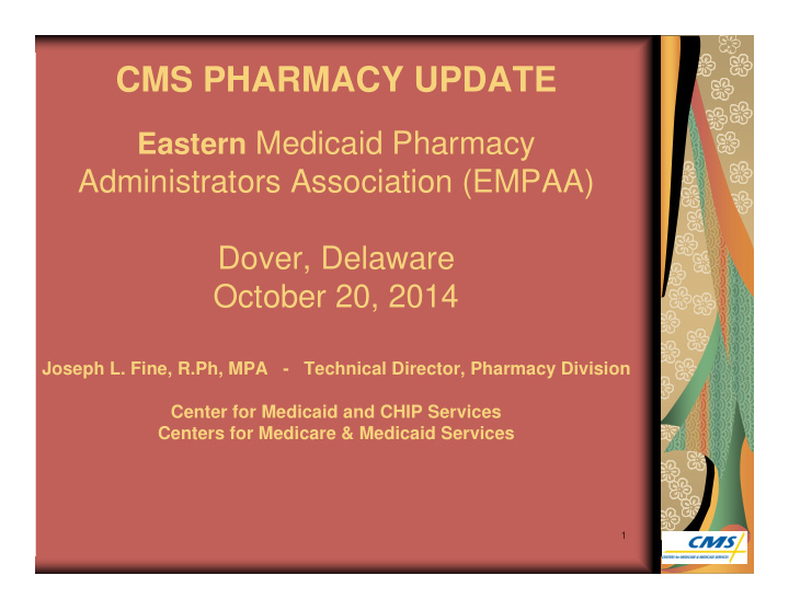 cms pharmacy update