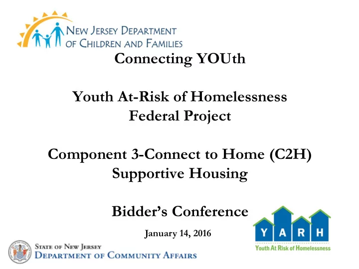 youth at risk of homelessness federal project