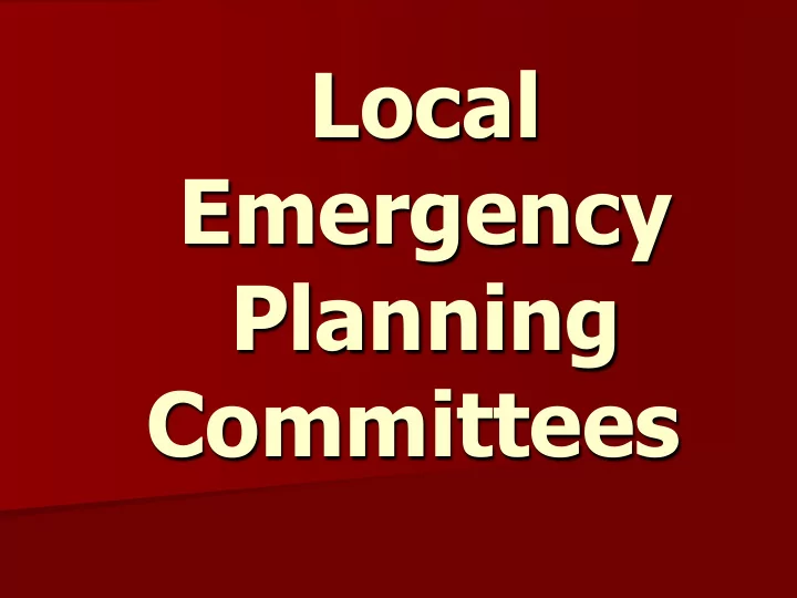 local emergency