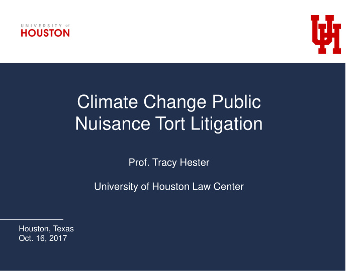 nuisance tort litigation