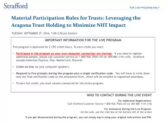 Material Participation Rules for Trusts: Leveraging the Aragona Trust Holding to Minimize NIIT