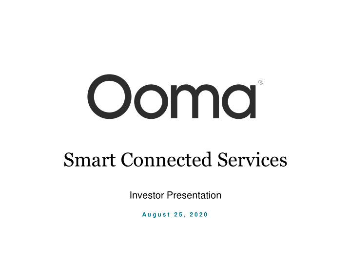 smart connected services