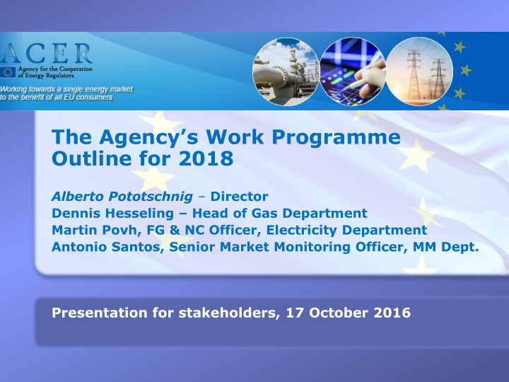 the agency s work programme