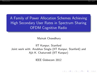 A Family of Power Allocation Schemes Achieving  High Secondary User Rates in Spectrum Sharing  OFDM