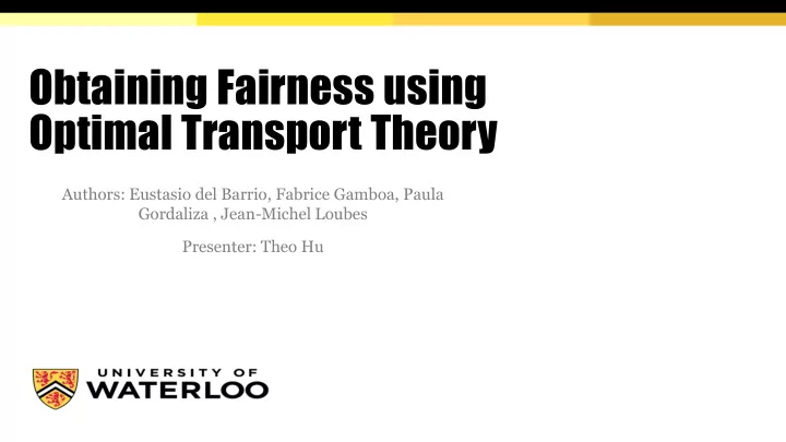 obtaining fairness using