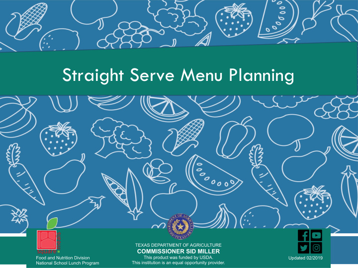 straight serve menu planning