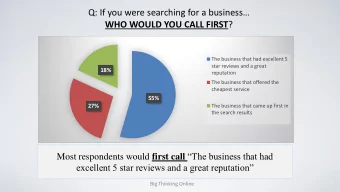 WHO WOULD YOU CALL FIRST ?  The business that had excellent 5  star reviews and a great  18%