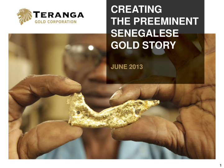 creating the preeminent senegalese gold story