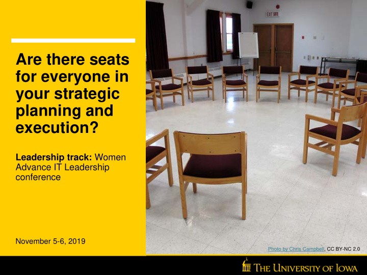 are there seats for everyone in your strategic planning