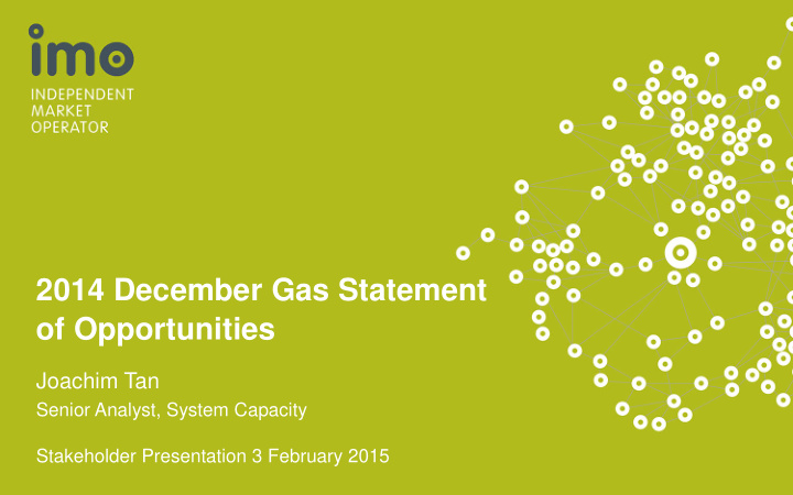 2014 december gas statement of opportunities