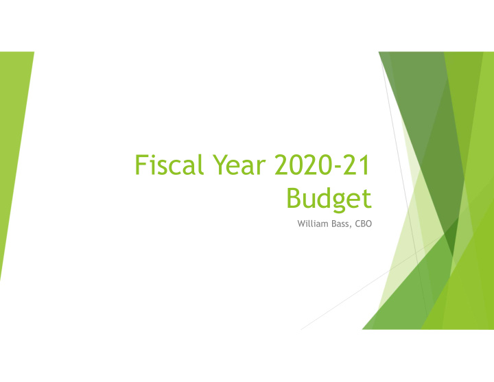 fiscal year 2020 21 budget