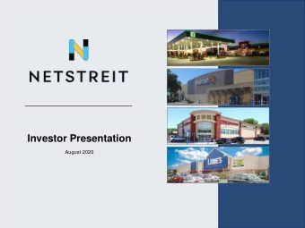 Investor Presentation  August 2020  Disclaimer The presentation includes certain forward -