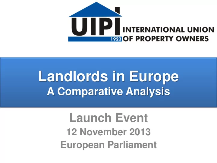 landlords in europe