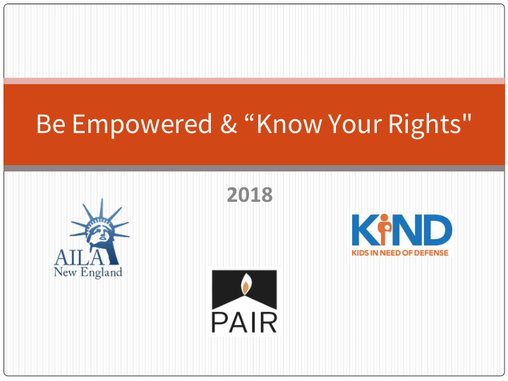 be empowered know your rights