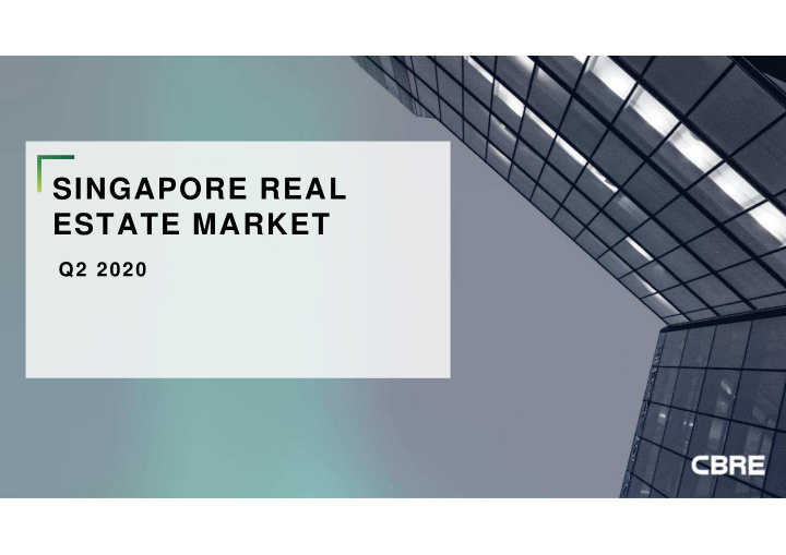 singapore real estate market