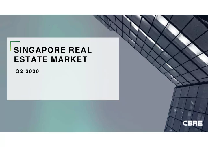 singapore real estate market