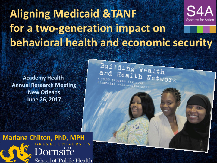 aligning medicaid tanf for a two generation impact on