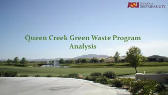 Queen Creek Green Waste Program Analysis  Project Overview    Identify goals    Identify