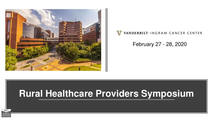 rural healthcare providers symposium welcome