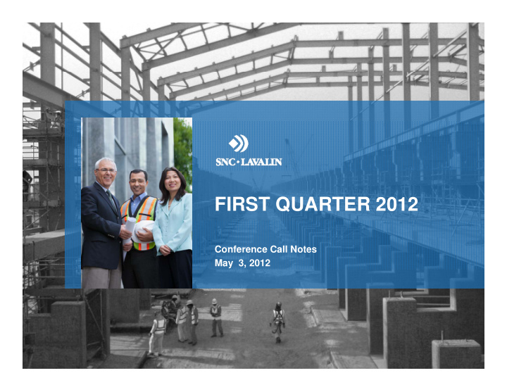 first quarter 2012