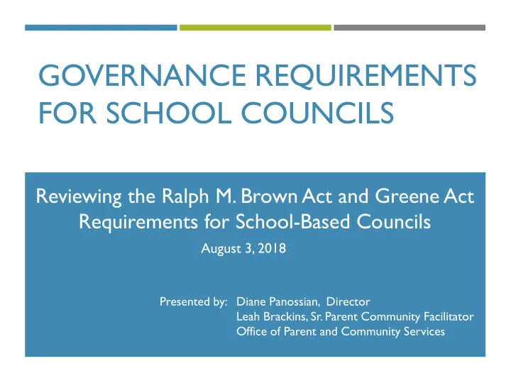 for school councils