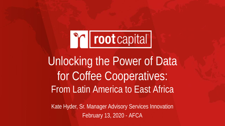 unlocking the power of data for coffee cooperatives