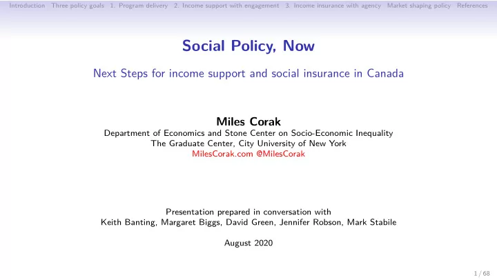 social policy now