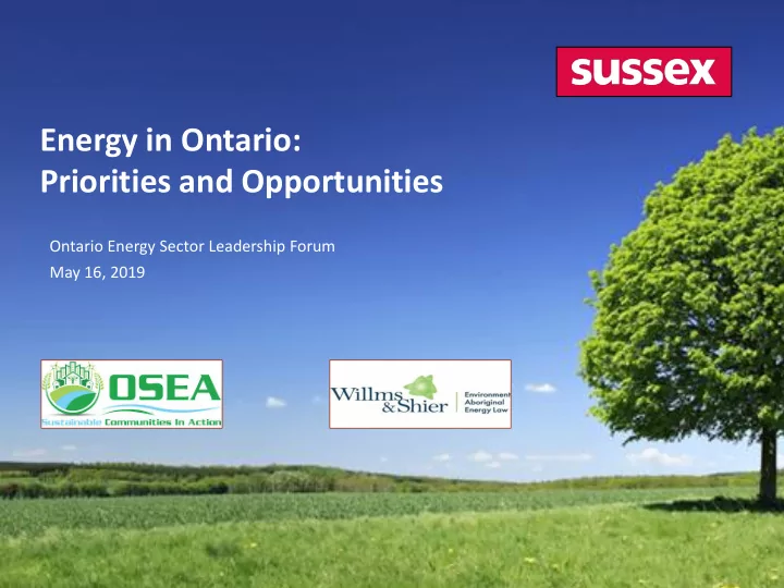 energy in ontario