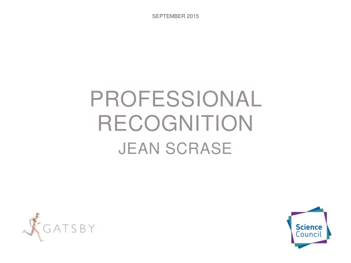 recognition