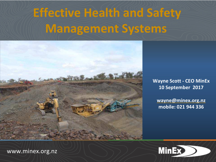 effective health and safety management systems