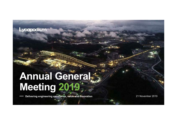 annual general meeting 2019