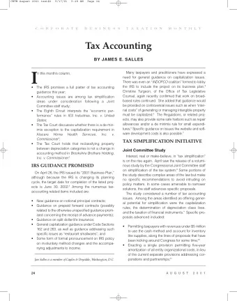 I  n this months column,  need for general guidance on capitalization issues. There was even an